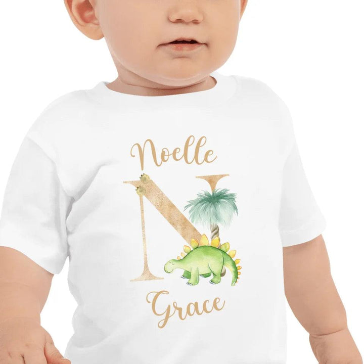 Custom Watercolor Dinosaur Alphabet T-Shirt - ART-TSH186 - ARTFULANE