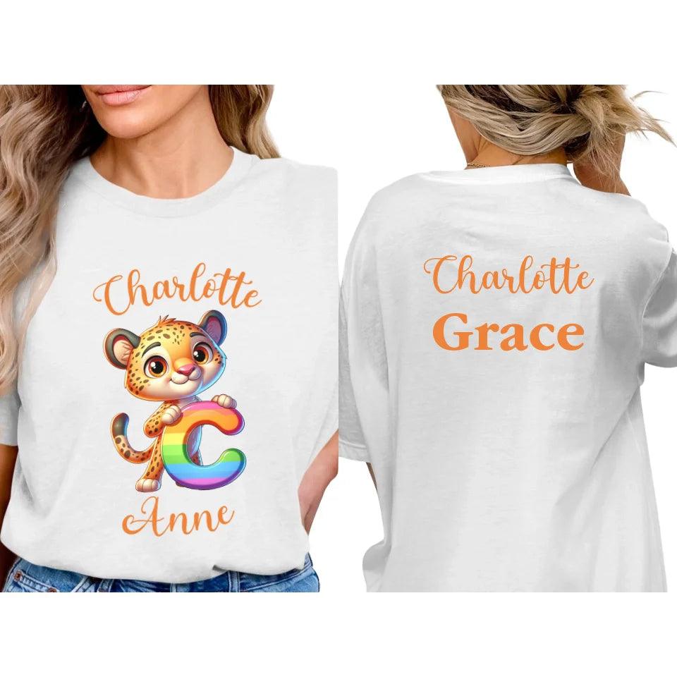 Custom Animal Rainbow Alphabet T-Shirt - ART-TSH190 - ARTFULANE