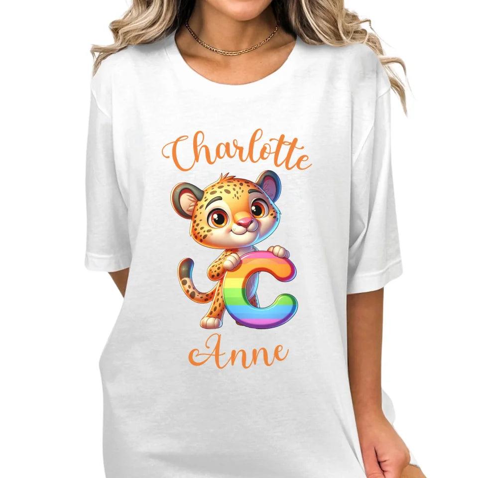 Custom Animal Rainbow Alphabet T-Shirt - ART-TSH190 - ARTFULANE