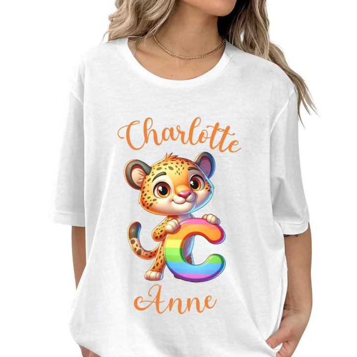 Custom Animal Rainbow Alphabet T-Shirt - ART-TSH190 - ARTFULANE