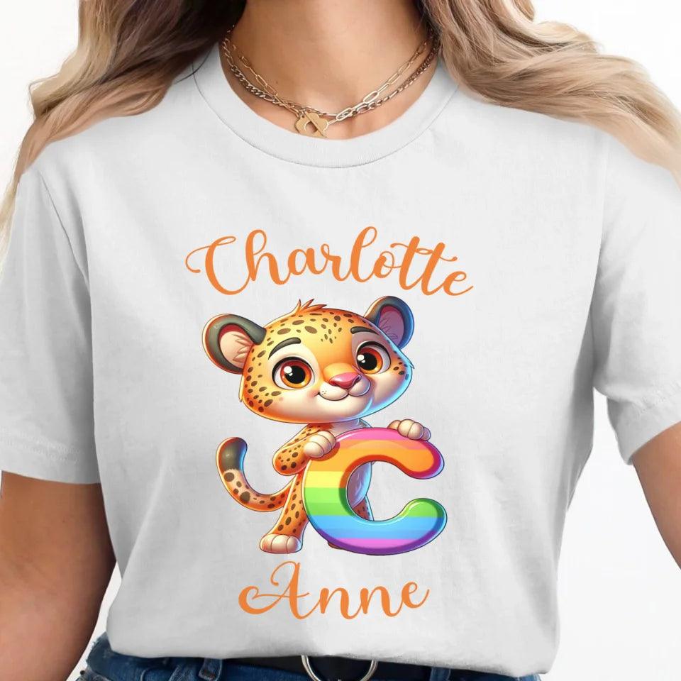 Custom Animal Rainbow Alphabet T-Shirt - ART-TSH190 - ARTFULANE