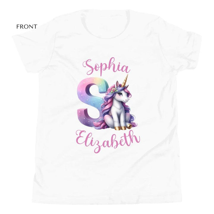 Custom Unicorn Pastel Alphabet T-Shirt - ART-TSH192 - ARTFULANE