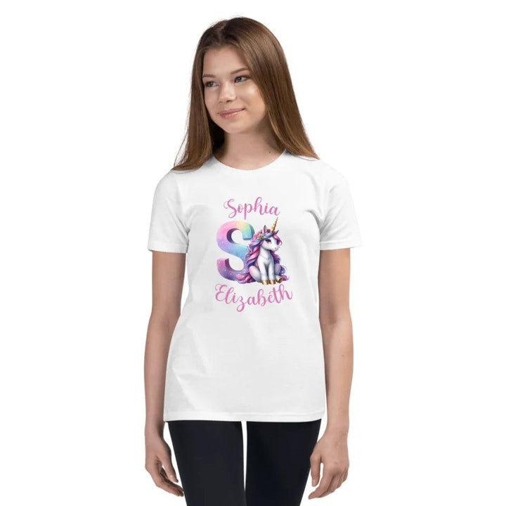 Custom Unicorn Pastel Alphabet T-Shirt - ART-TSH192 - ARTFULANE