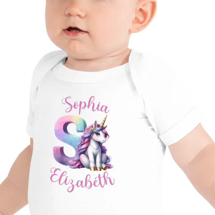 Custom Unicorn Pastel Alphabet T-Shirt - ART-TSH192 - ARTFULANE