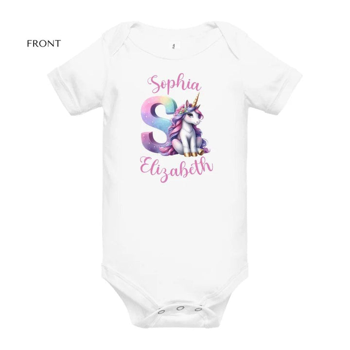 Custom Unicorn Pastel Alphabet T-Shirt - ART-TSH192 - ARTFULANE