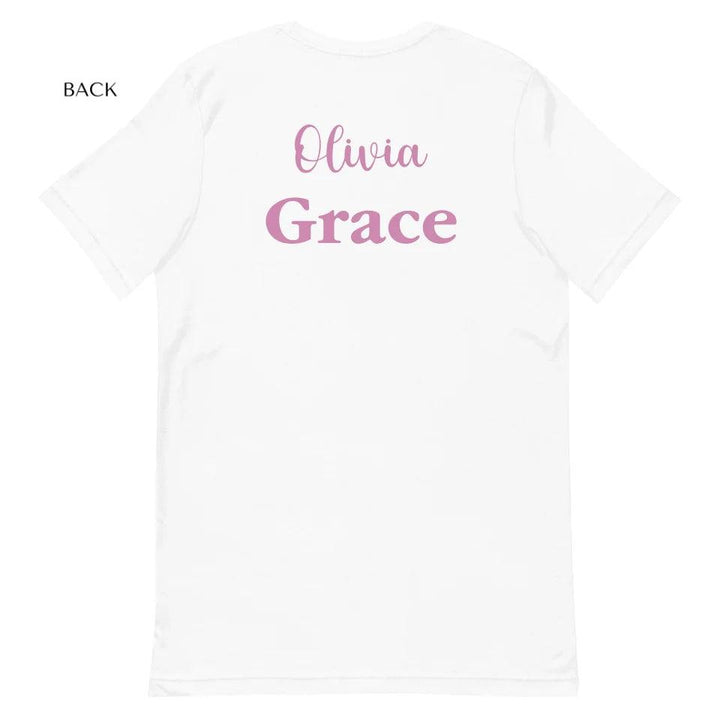 Custom Pink Lily Alphabet T-Shirt - ART-TSH194 - ARTFULANE