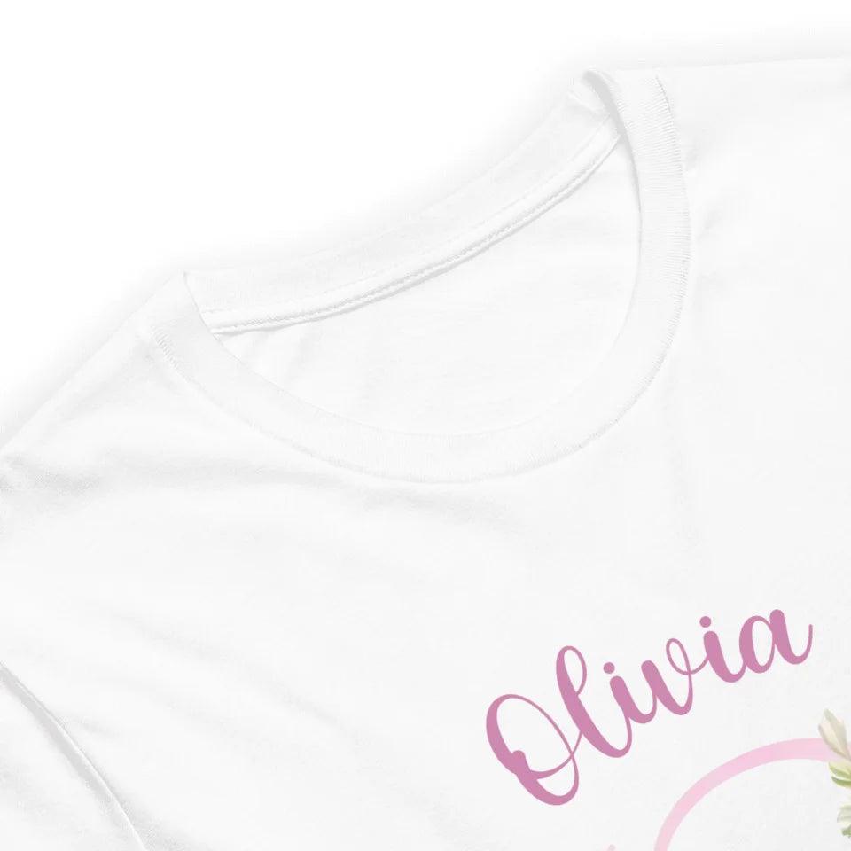 Custom Pink Lily Alphabet T-Shirt - ART-TSH194 - ARTFULANE