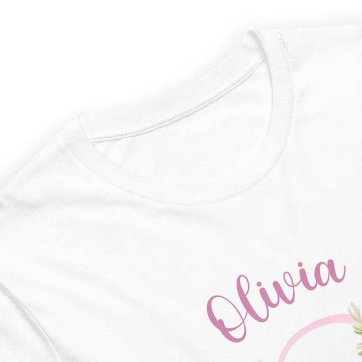 Custom Pink Lily Alphabet T-Shirt - ART-TSH194 - ARTFULANE