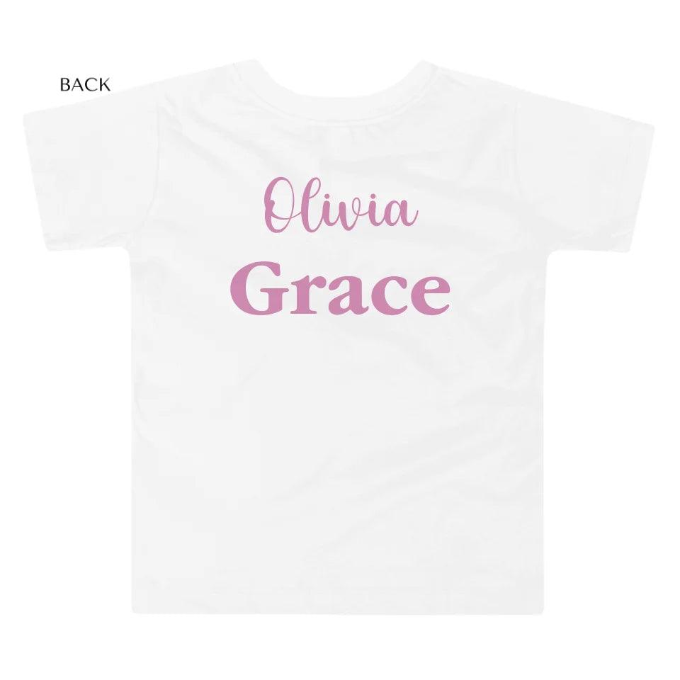 Custom Pink Lily Alphabet T-Shirt - ART-TSH194 - ARTFULANE