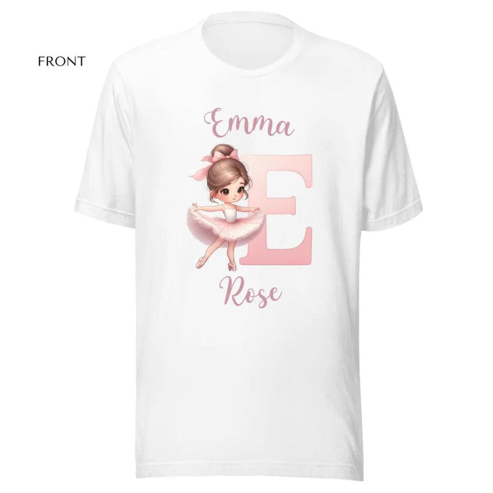 Custom Ballerina Pink Alphabet T-Shirt - ART-TSH195 - ARTFULANE