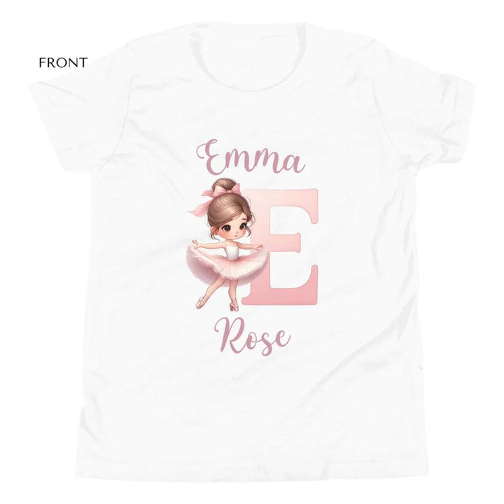 Custom Ballerina Pink Alphabet T-Shirt - ART-TSH195 - ARTFULANE