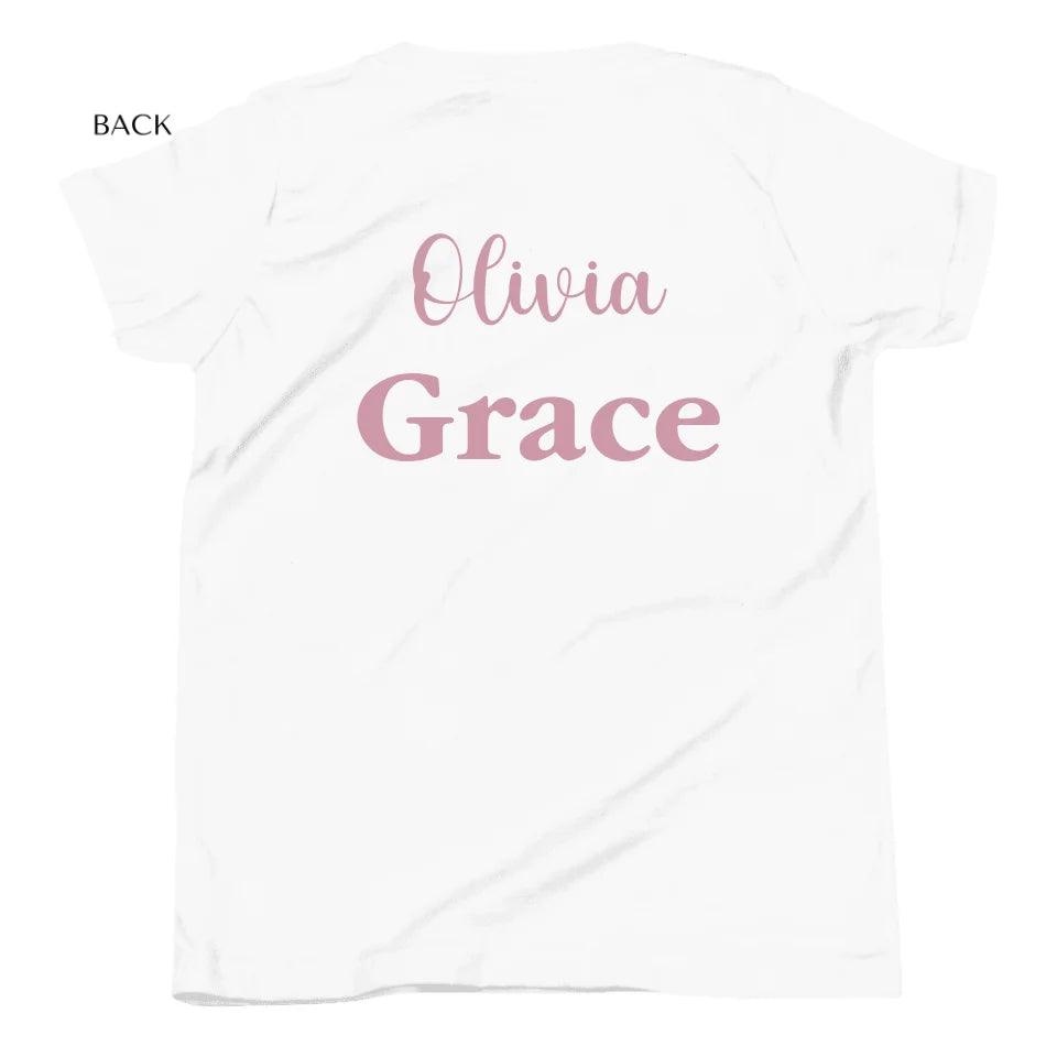 Custom Ballerina Pink Alphabet T-Shirt - ART-TSH195 - ARTFULANE