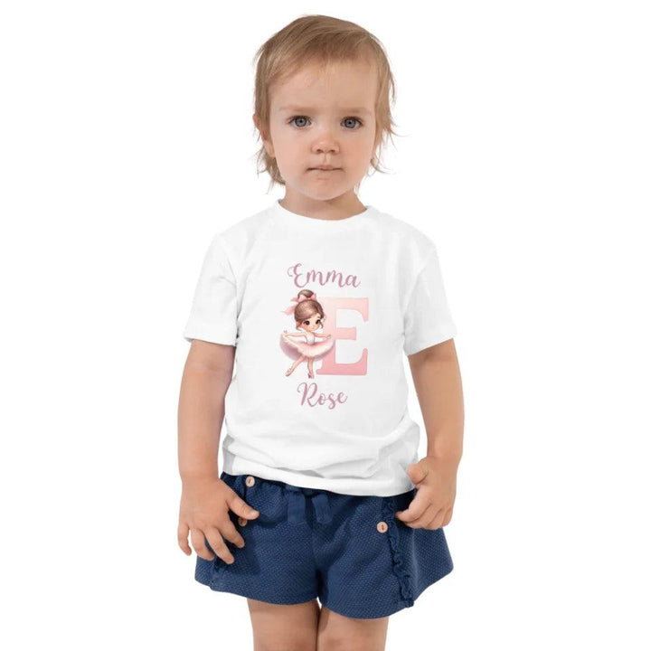 Custom Ballerina Pink Alphabet T-Shirt - ART-TSH195 - ARTFULANE