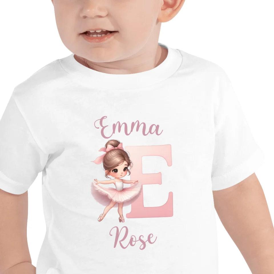 Custom Ballerina Pink Alphabet T-Shirt - ART-TSH195 - ARTFULANE