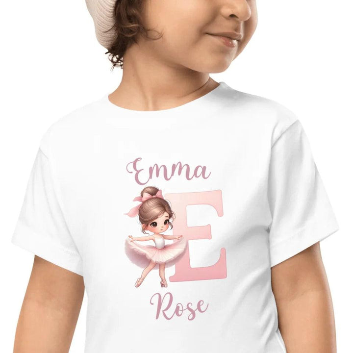 Custom Ballerina Pink Alphabet T-Shirt - ART-TSH195 - ARTFULANE