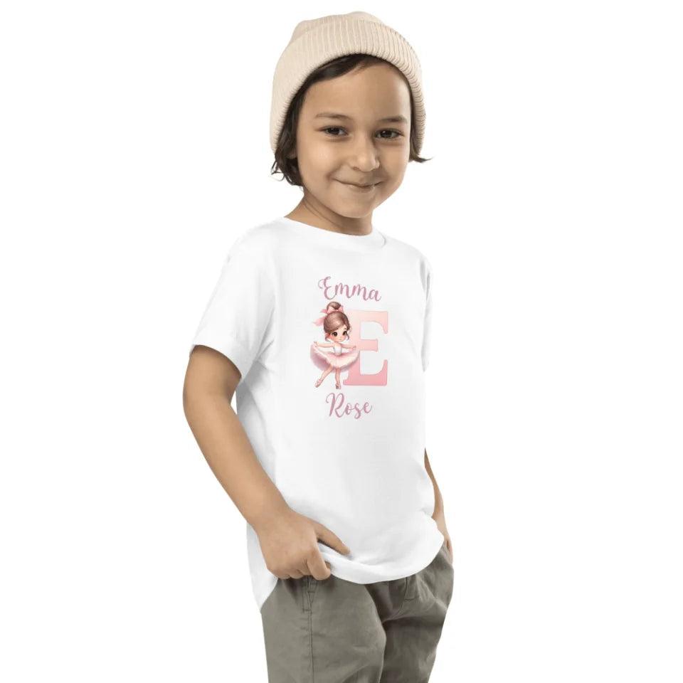 Custom Ballerina Pink Alphabet T-Shirt - ART-TSH195 - ARTFULANE