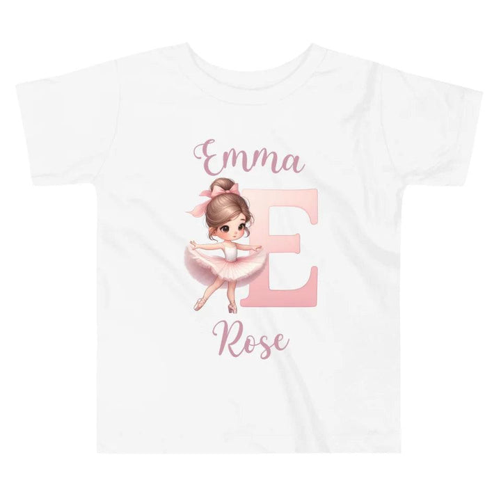 Custom Ballerina Pink Alphabet T-Shirt - ART-TSH195 - ARTFULANE