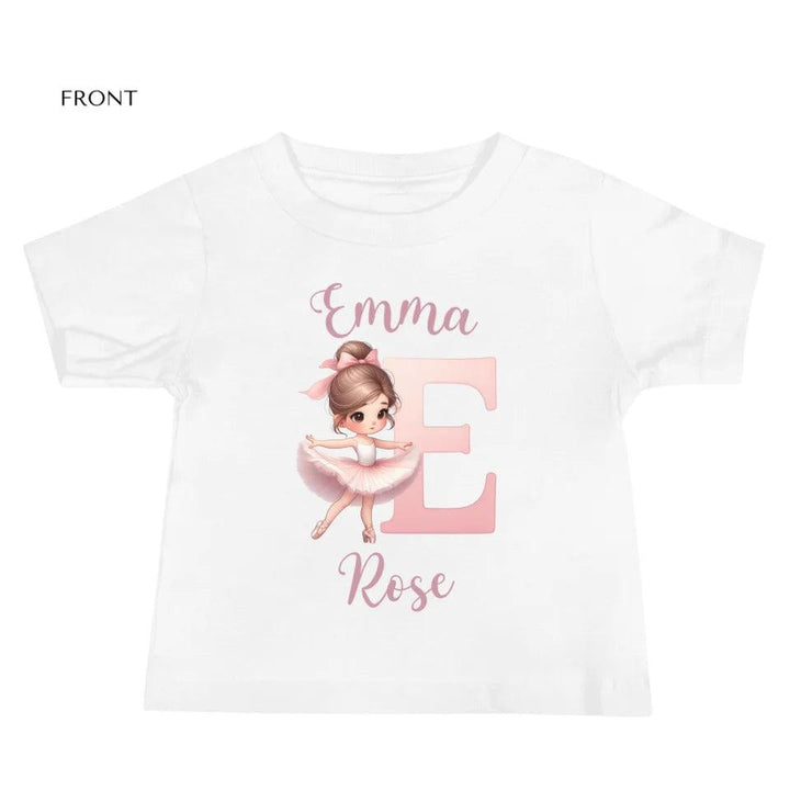 Custom Ballerina Pink Alphabet T-Shirt - ART-TSH195 - ARTFULANE