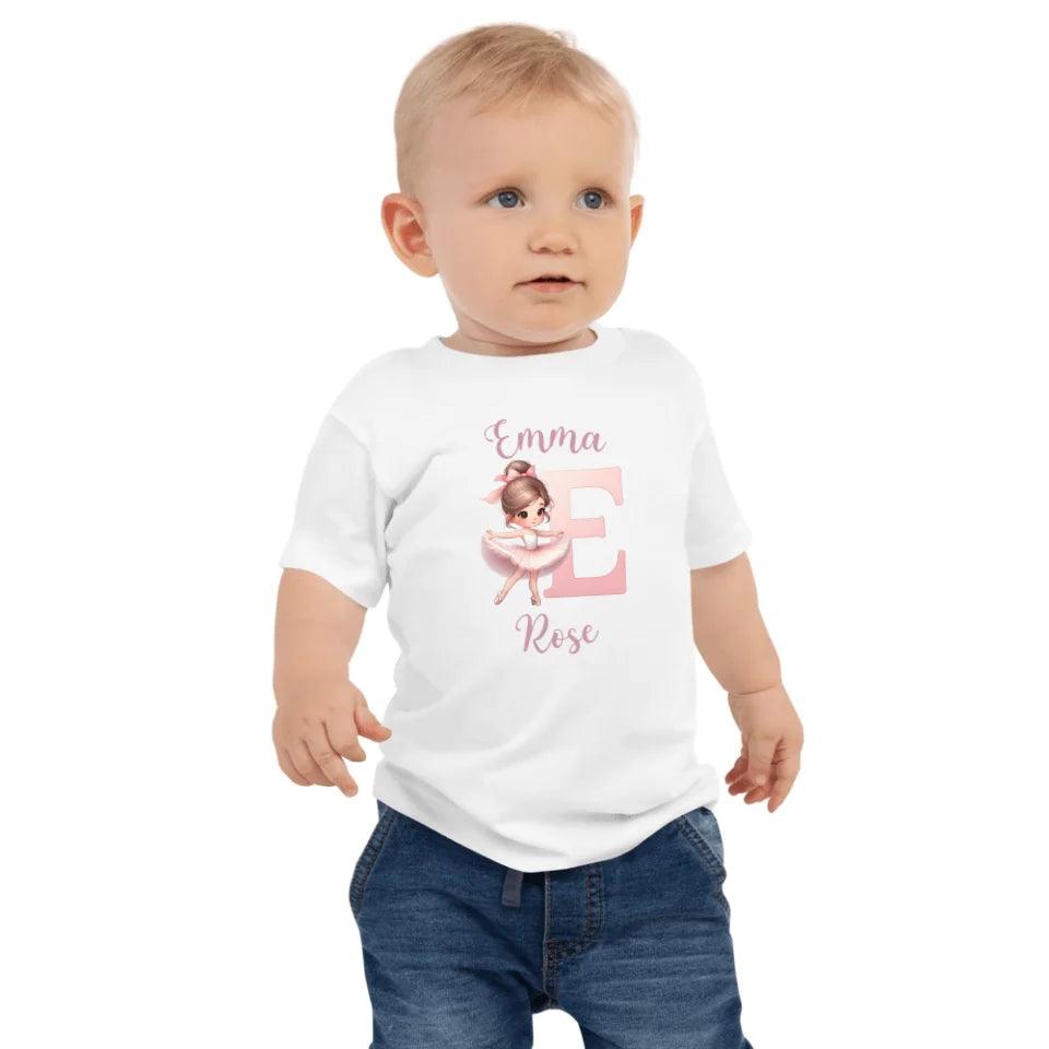 Custom Ballerina Pink Alphabet T-Shirt - ART-TSH195 - ARTFULANE