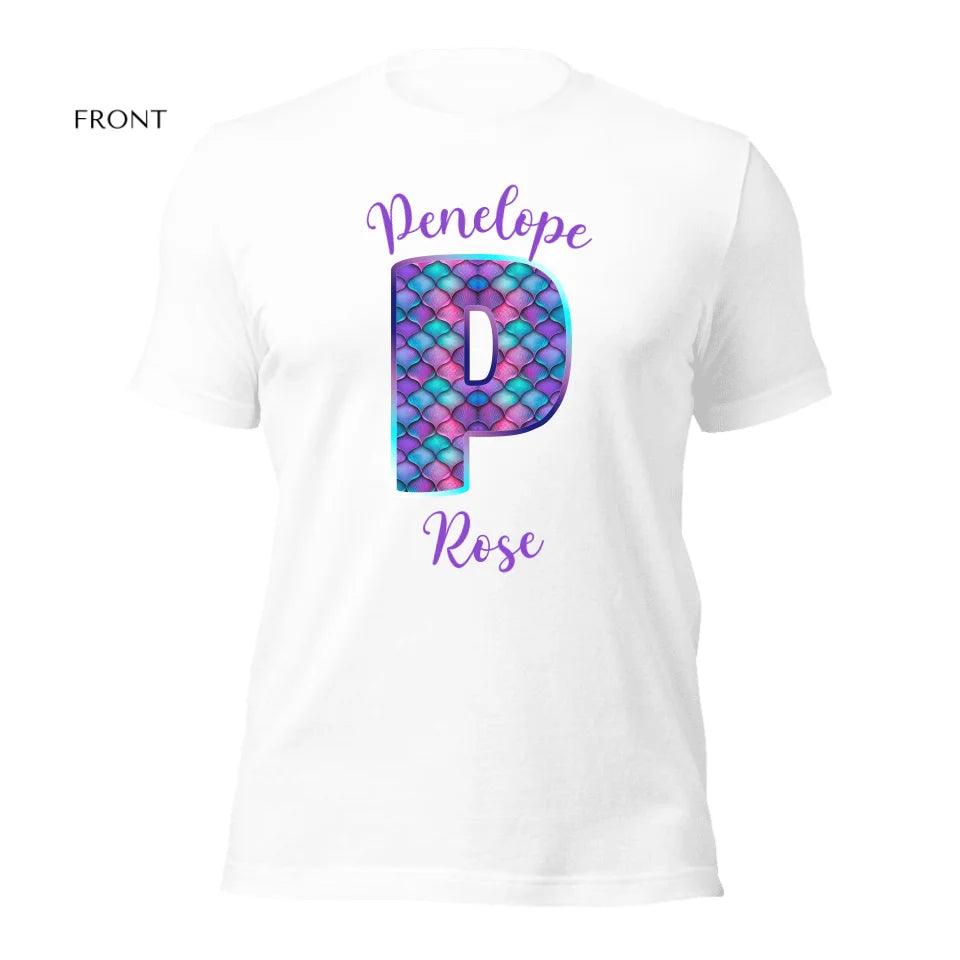 Custom Mermaid Alphabet T-Shirt - ART-TSH196 - ARTFULANE