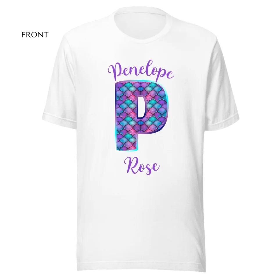 Custom Mermaid Alphabet T-Shirt - ART-TSH196 - ARTFULANE