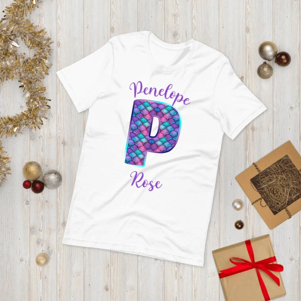 Custom Mermaid Alphabet T-Shirt - ART-TSH196 - ARTFULANE