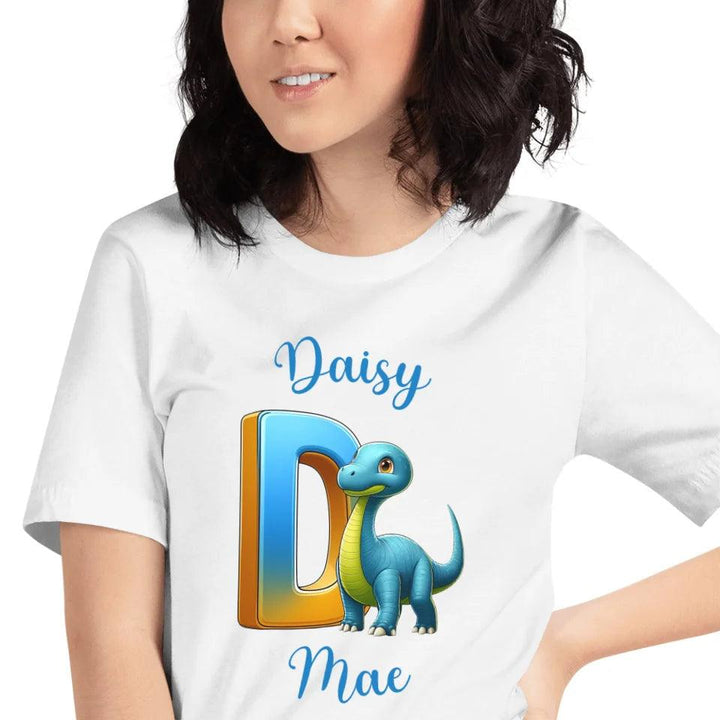 Custom Bright Dinosaur Alphabet T-Shirt - ART-TSH198 - ARTFULANE