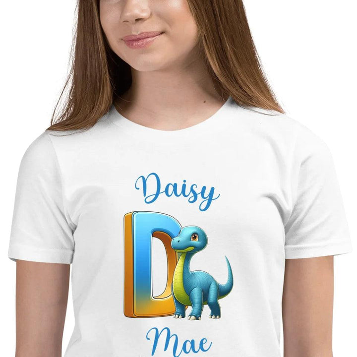 Custom Bright Dinosaur Alphabet T-Shirt - ART-TSH198 - ARTFULANE