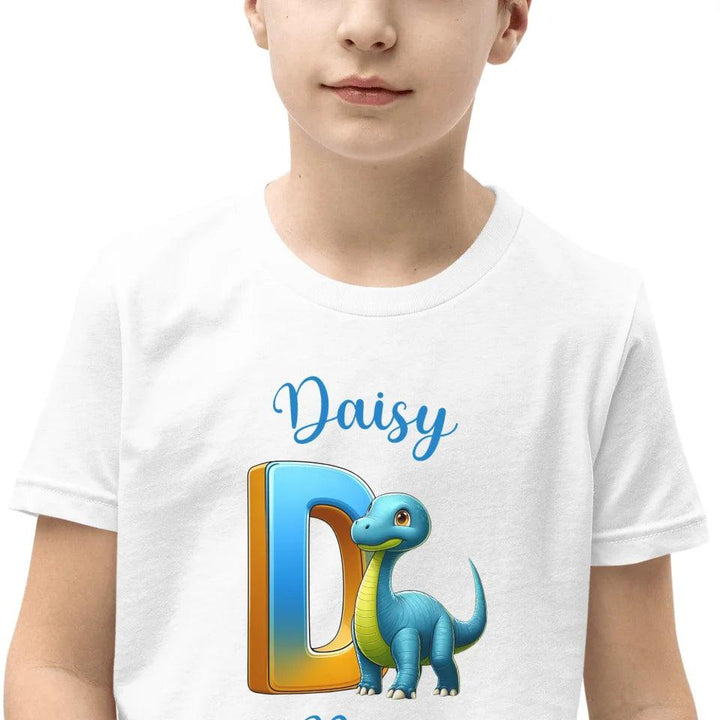 Custom Bright Dinosaur Alphabet T-Shirt - ART-TSH198 - ARTFULANE