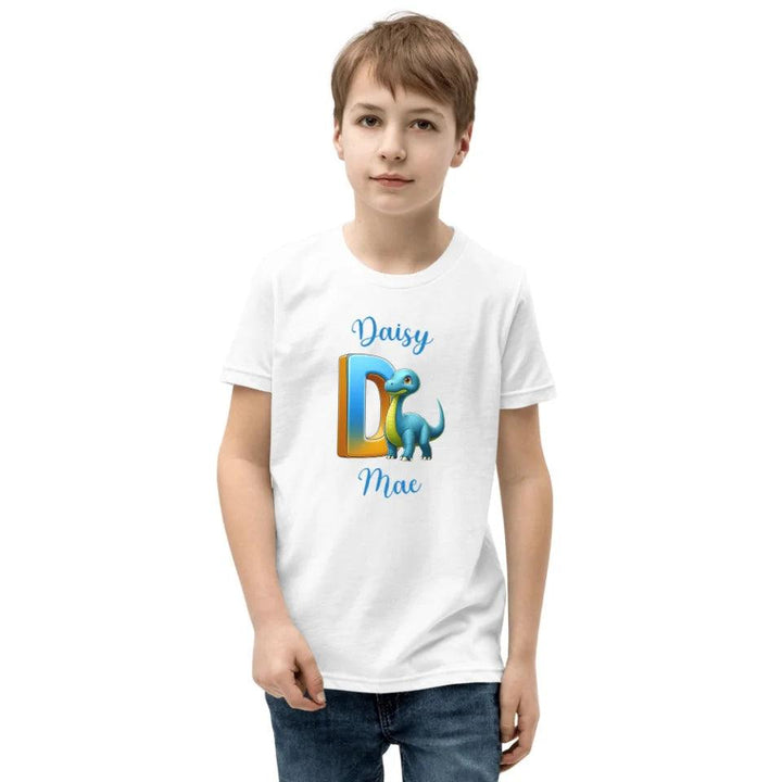 Custom Bright Dinosaur Alphabet T-Shirt - ART-TSH198 - ARTFULANE