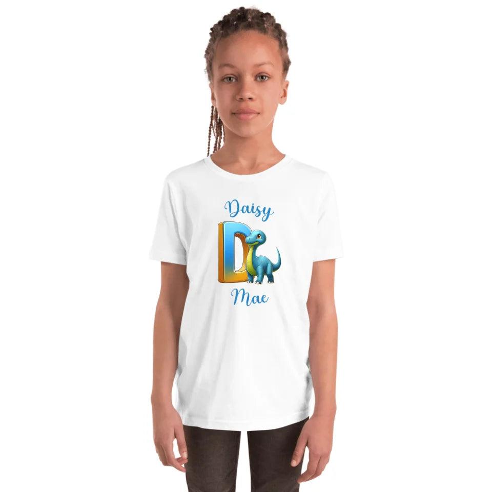 Custom Bright Dinosaur Alphabet T-Shirt - ART-TSH198 - ARTFULANE