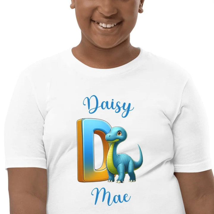 Custom Bright Dinosaur Alphabet T-Shirt - ART-TSH198 - ARTFULANE