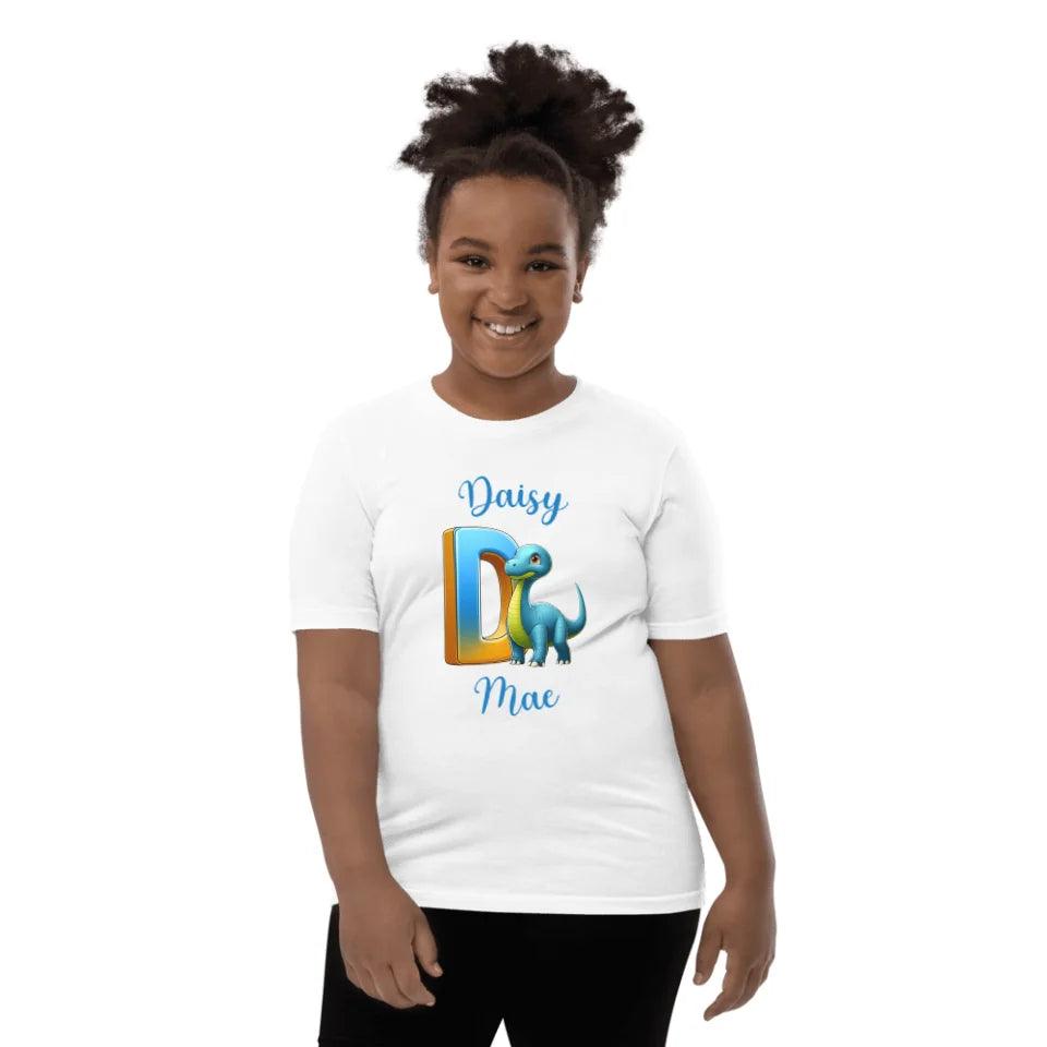 Custom Bright Dinosaur Alphabet T-Shirt - ART-TSH198 - ARTFULANE