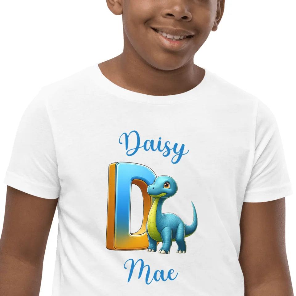 Custom Bright Dinosaur Alphabet T-Shirt - ART-TSH198 - ARTFULANE