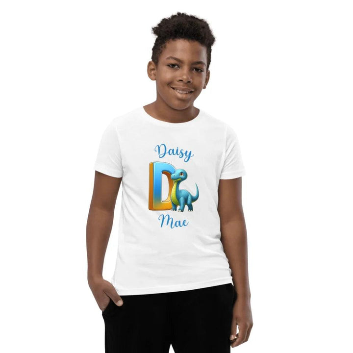 Custom Bright Dinosaur Alphabet T-Shirt - ART-TSH198 - ARTFULANE