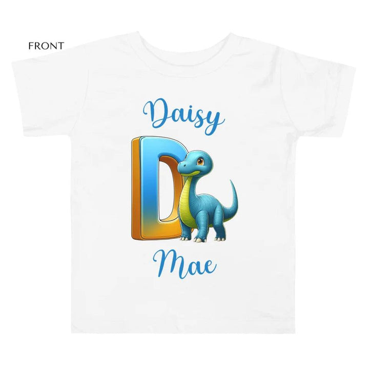 Custom Bright Dinosaur Alphabet T-Shirt - ART-TSH198 - ARTFULANE