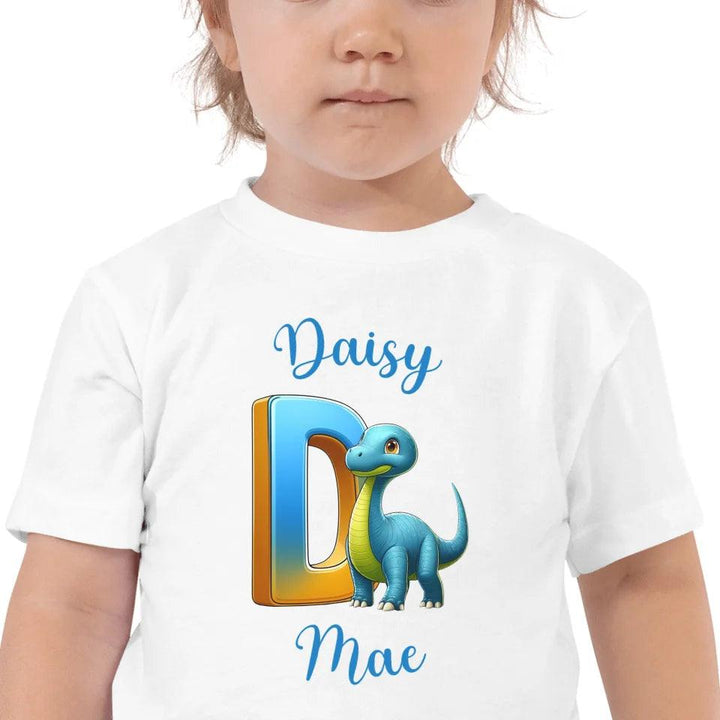 Custom Bright Dinosaur Alphabet T-Shirt - ART-TSH198 - ARTFULANE