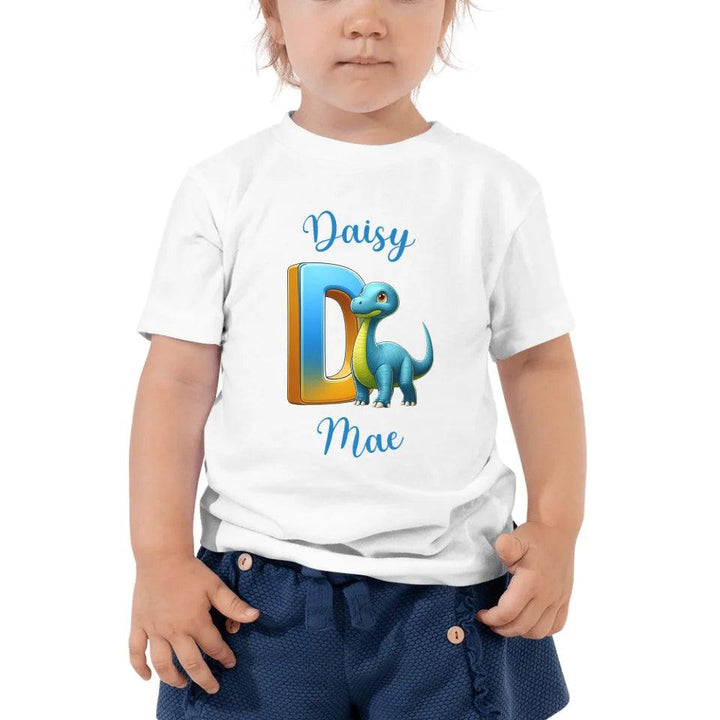 Custom Bright Dinosaur Alphabet T-Shirt - ART-TSH198 - ARTFULANE