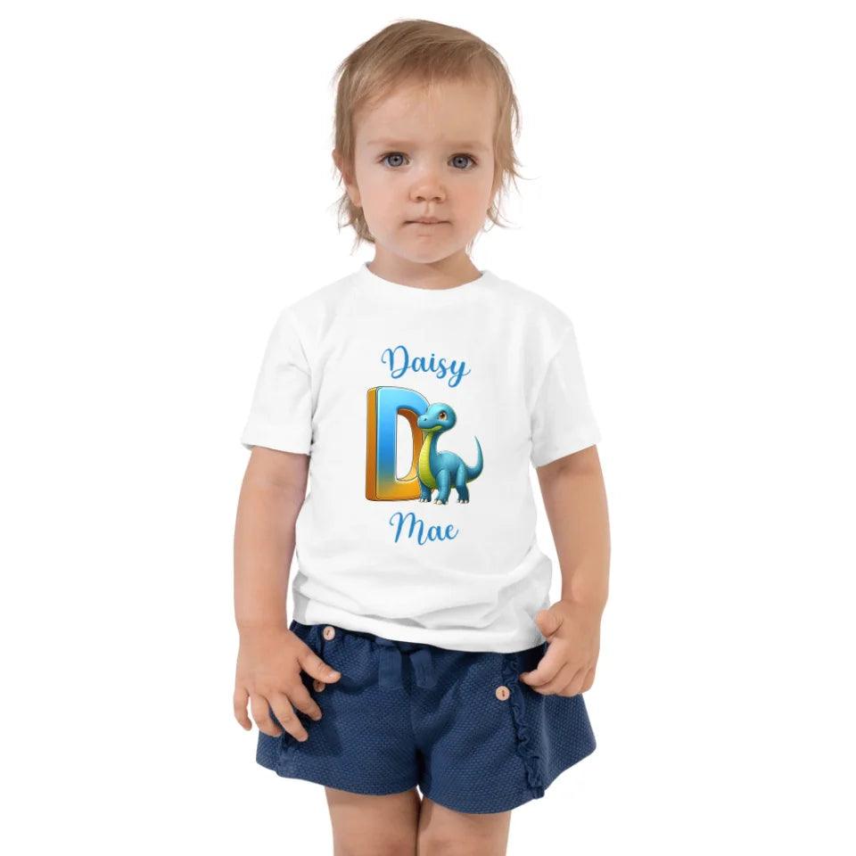 Custom Bright Dinosaur Alphabet T-Shirt - ART-TSH198 - ARTFULANE