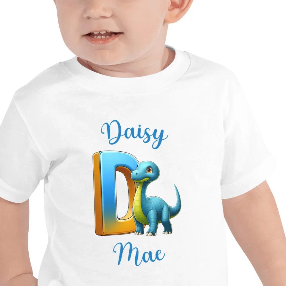 Custom Bright Dinosaur Alphabet T-Shirt - ART-TSH198 - ARTFULANE