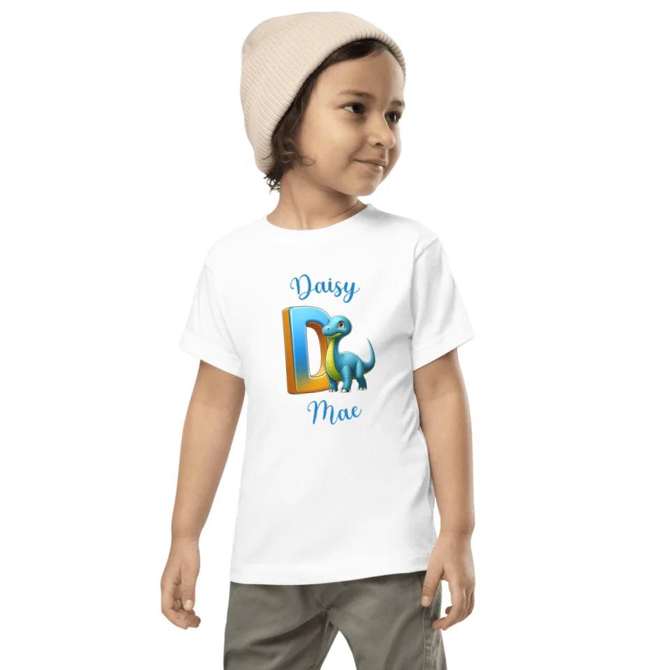 Custom Bright Dinosaur Alphabet T-Shirt - ART-TSH198 - ARTFULANE