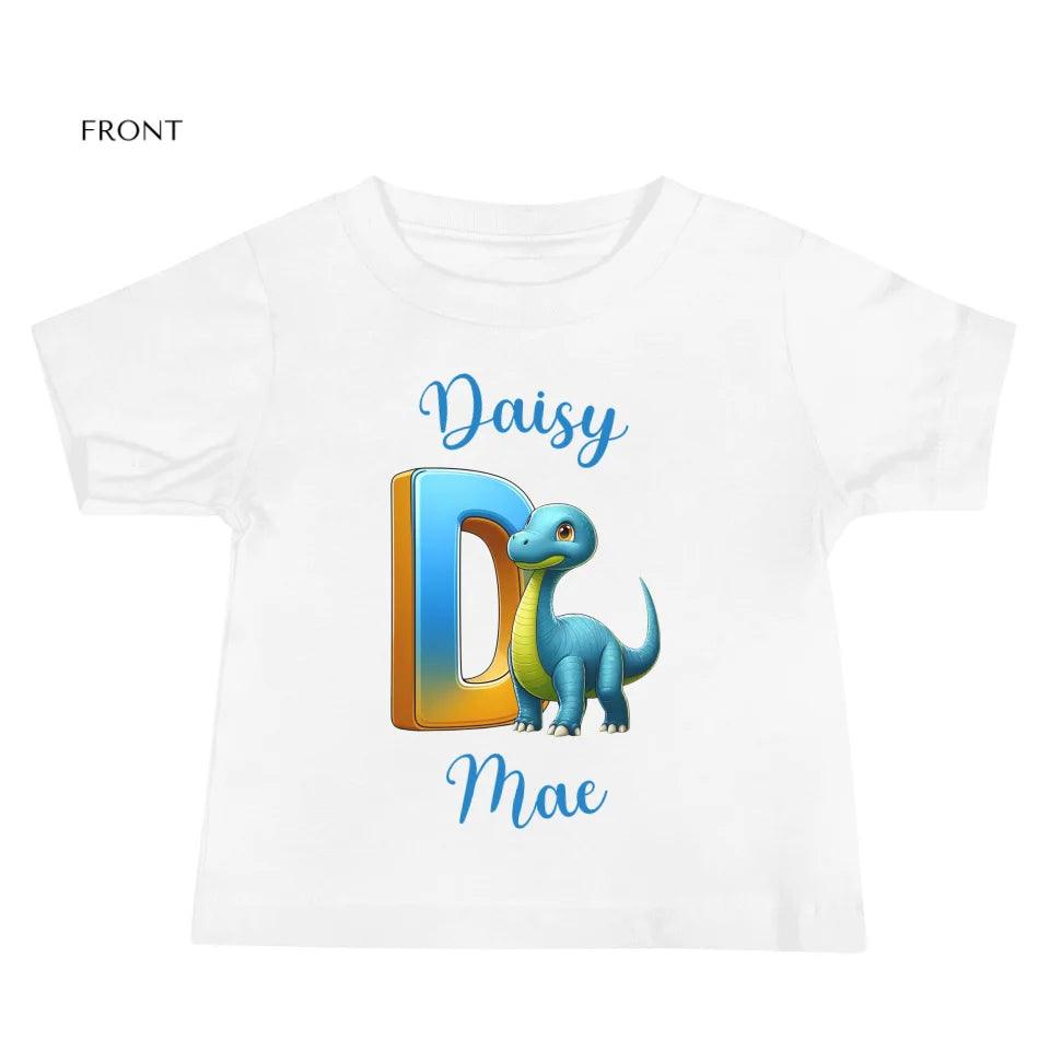 Custom Bright Dinosaur Alphabet T-Shirt - ART-TSH198 - ARTFULANE