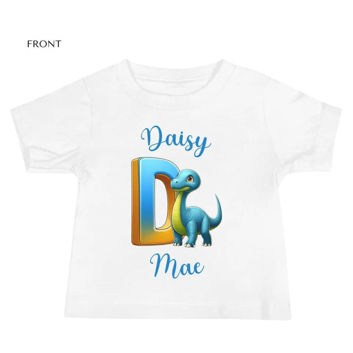 Custom Bright Dinosaur Alphabet T-Shirt - ART-TSH198 - ARTFULANE