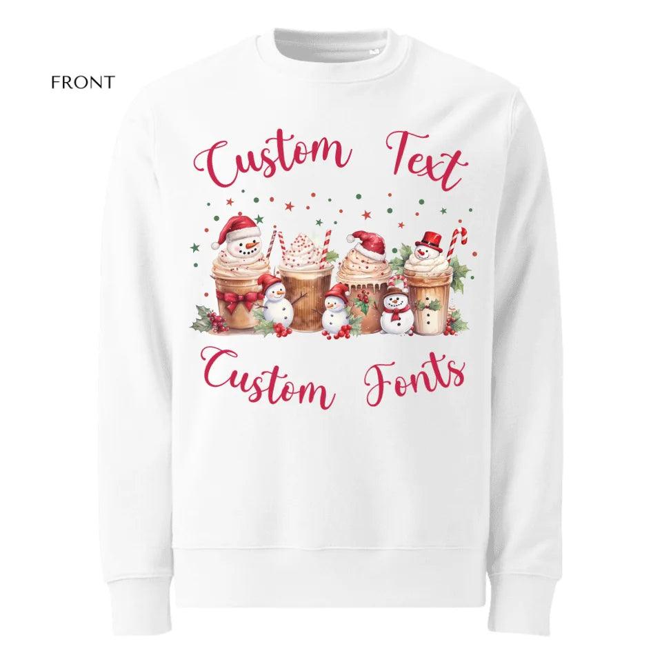 Custom Vintage Christmas Snowman Coffee Sweatshirt & Hoodie - ART-SWH199 - ARTFULANE