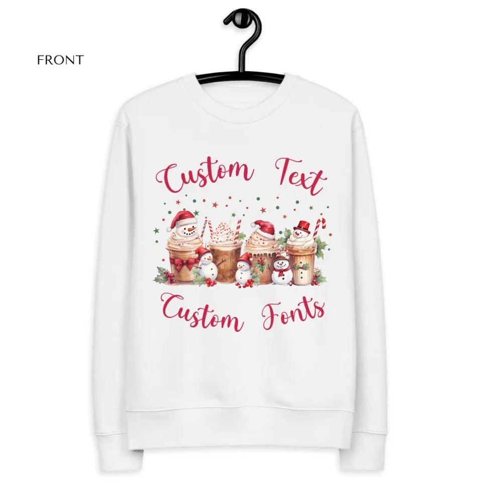 Custom Vintage Christmas Snowman Coffee Sweatshirt & Hoodie - ART-SWH199 - ARTFULANE