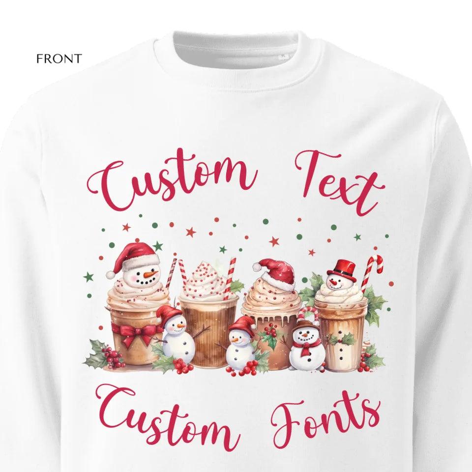 Custom Vintage Christmas Snowman Coffee Sweatshirt & Hoodie - ART-SWH199 - ARTFULANE