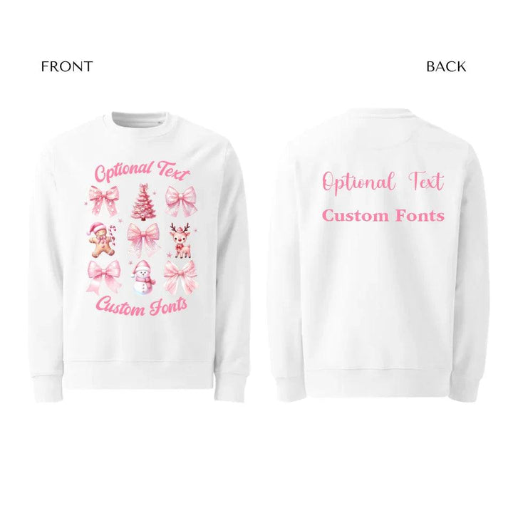 Custom Vintage Pink Coquette Christmas Sweatshirt & Hoodie - ART-SWH201 - ARTFULANE