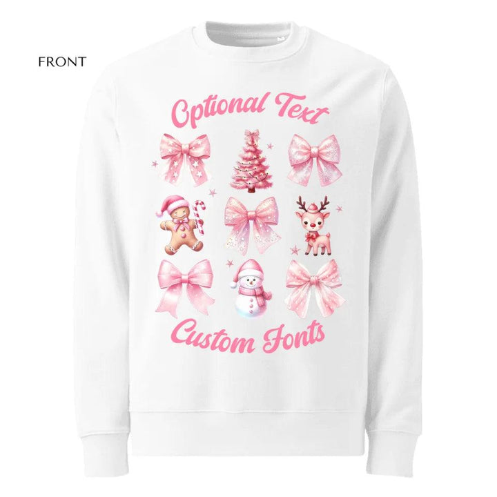 Custom Vintage Pink Coquette Christmas Sweatshirt & Hoodie - ART-SWH201 - ARTFULANE