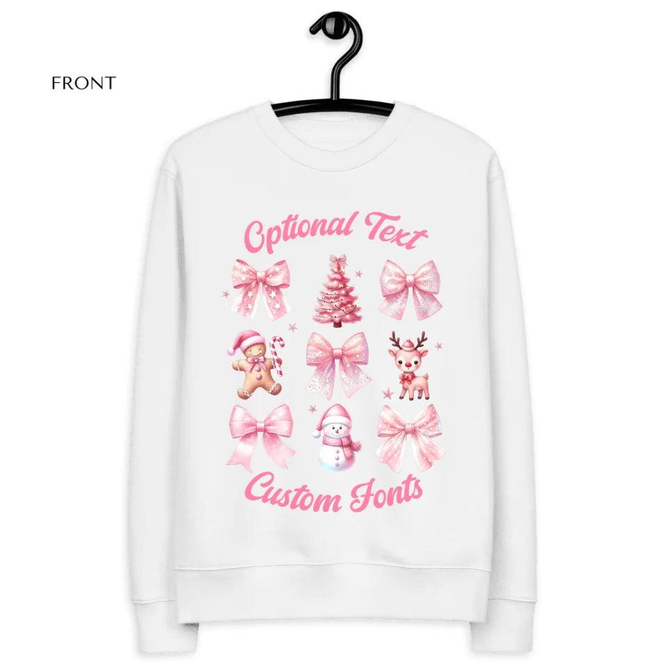 Custom Vintage Pink Coquette Christmas Sweatshirt & Hoodie - ART-SWH201 - ARTFULANE