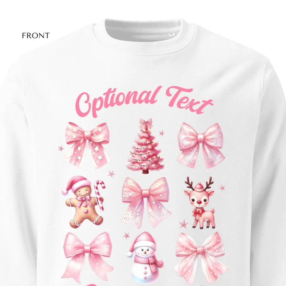 Custom Vintage Pink Coquette Christmas Sweatshirt & Hoodie - ART-SWH201 - ARTFULANE